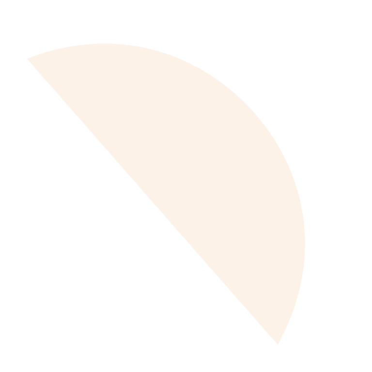 a cream white half-circle blob