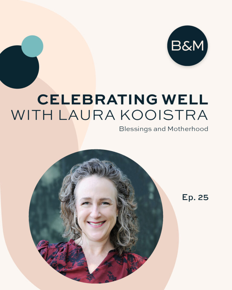Laura Kooistra, with text that says "Celebrating Well"