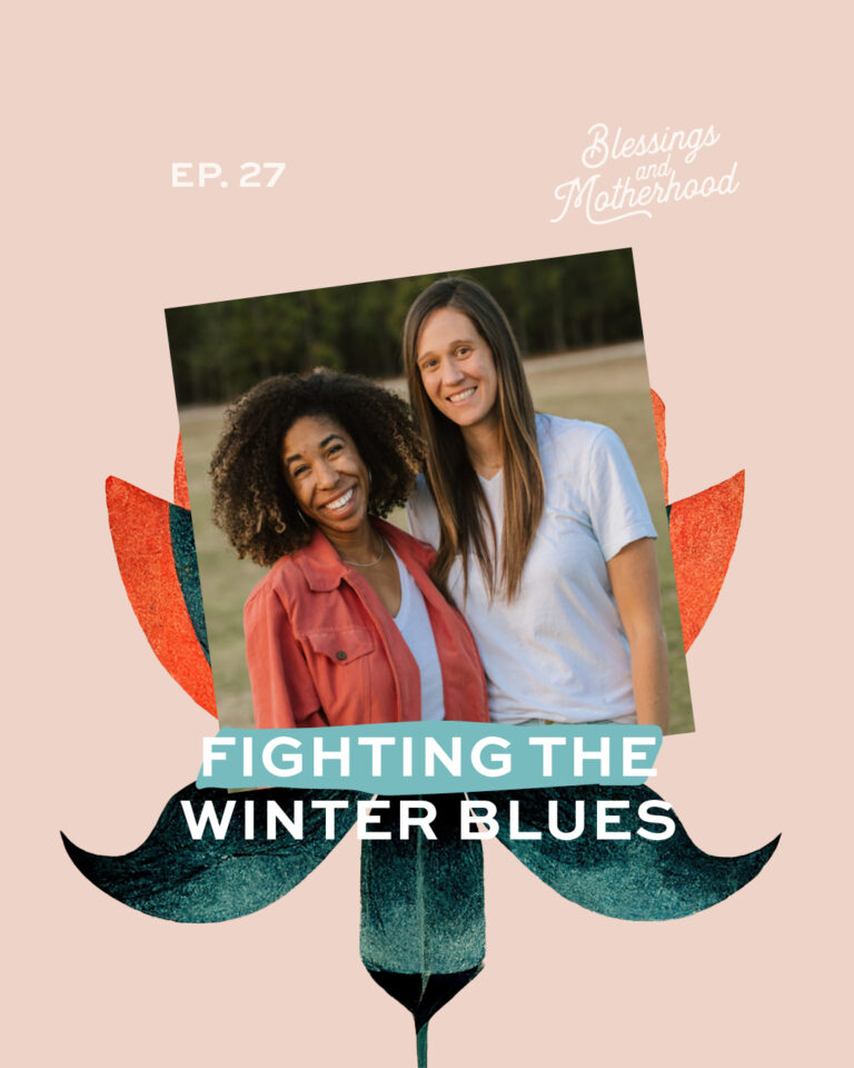 Delise and Ginny with text "Fighting the winter blues"