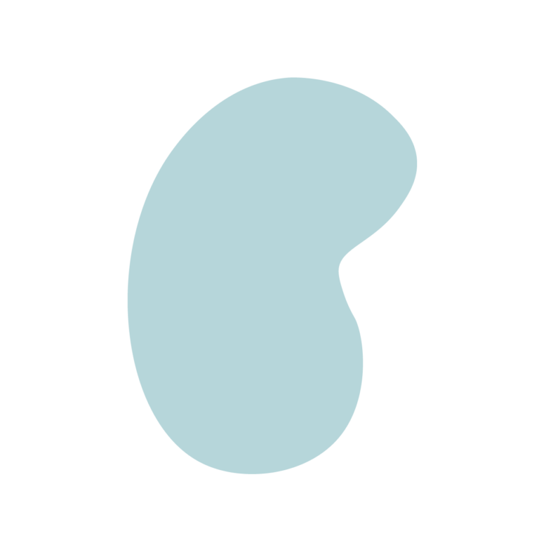 a light blue bean-shaped blob
